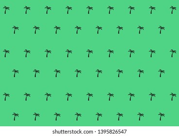 pattern palm on green background