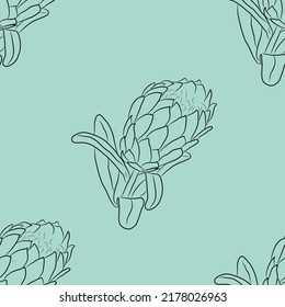 Pattern With The Protea Sketch