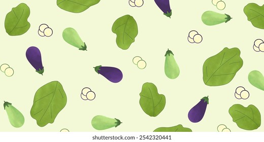 pattern of purple and green eggplant vegetables  - Powered by Shutterstock