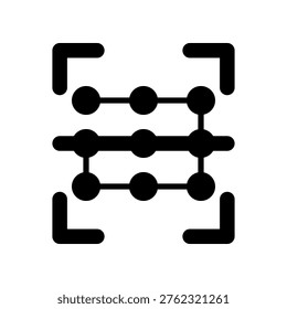 Pattern Recognition Icon in Solid Style