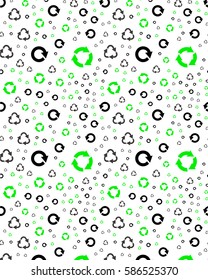  Pattern With Recycle Symbols. Eco Friendly Design.