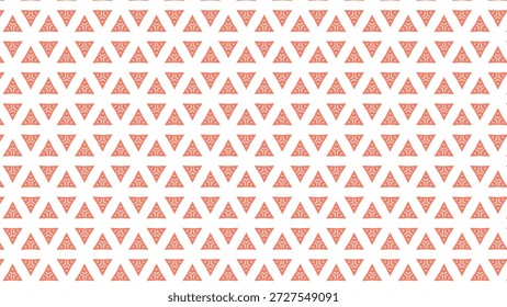 A pattern of red triangles on a white background. The pattern is very intricate. .