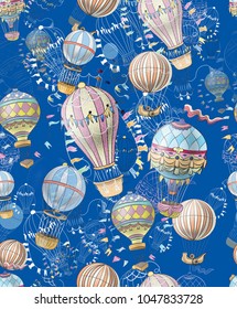 Pattern seamless and balloons