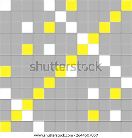 pattern simple multicolored tile checkered decor gray yellow white