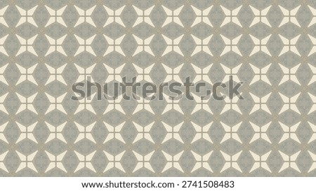 A pattern of squares and triangles is shown in a gray and white color scheme. The squares are of various sizes