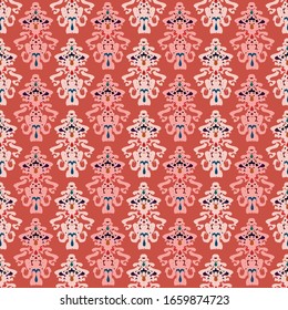 Pattern Swatch Design Which Can Be Repeated Til Various Lengths And Sizes For Design Related Purposes For A Background Through Its Seamless Edges Which Do Not Have A Break Or Cut 
