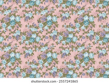 Pattern With Tender Flowers and Thin Branches. Floral Print. Indulge in timeless elegance with our exquisite Floral Toile De Jouy Seamless Pattern. Featuring delicate Tender Flowers and Thin Branches