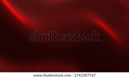 a pattern of thin red lines that curve and follow certain contours, giving a visual effect like wavy silk cloth or elegant topographic mapping