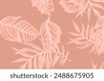 Pattern Tropical. Brown Leaves Flowers Tropical. Old Drawing Tropical Leaf. Jungle Plant Tropical Palm Leaves. Yellow Palm Branch Wallpaper. Leaf Wallpaper Jungle.