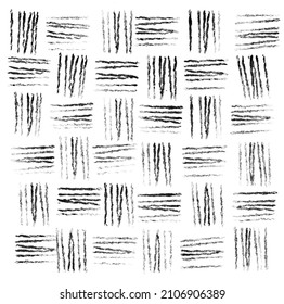 Pattern Weaving Basket Black White Seamless Pattern Line