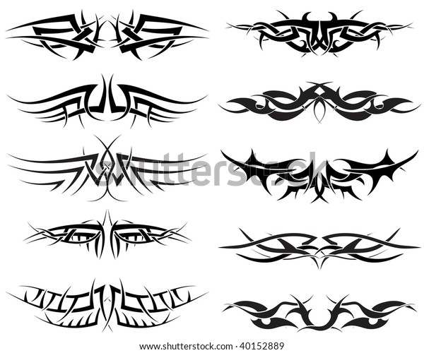 Patterns Tribal Tattoo Design Use Stock Illustration 40152889 ...