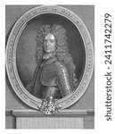 Paul de Rapin de Thoyras, Jacob Houbraken, after J. Brandon, 1726 Portrait to the left of Paul de Rapin de Thoyras, dressed in armour, in an oval with edge lettering in French.