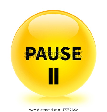 pause button isolated. 3D illustration