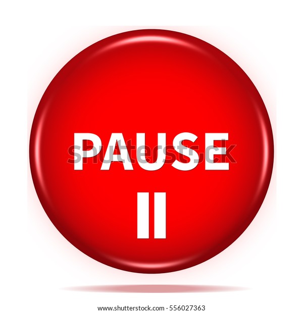 bouton pause isolé.Illustration 3D : illustration de stock 556027363