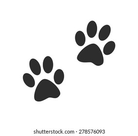 Paw Prints Animal Track Isolated On Stock Illustration 278576093