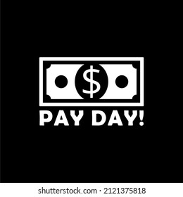 Pay Day Icon Isolated On Dark Background