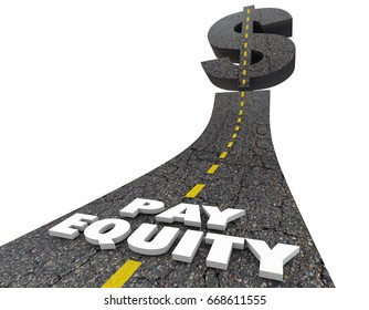 Pay Equity Road Dollar Sign Work Equality 3d Illustration