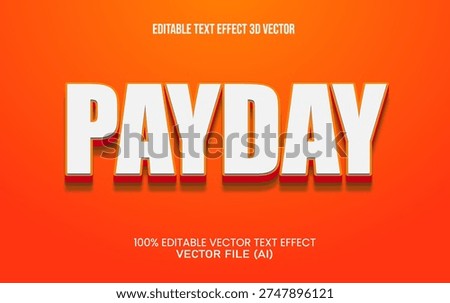 PAYDAY TEXT EFFECT 3D VECTOR