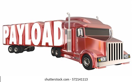 Payload Semi Truck Hauler Transporting Goods 3d Illustration