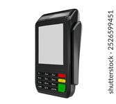 Payment terminal with credit card 3d