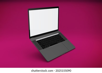 PC V.2 With Pink Background 3D Rendering