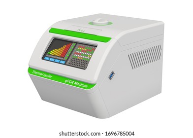 PCR Thermal Cycler, 3D Rendering Isolated On White Background