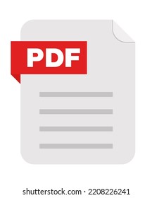 PDF Document File Format Icon Illustration