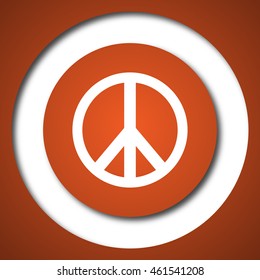 Peace icon. Internet button on white background. 
