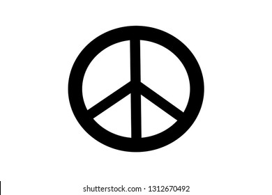 Peace Icon On White Background Stock Illustration 1312670492 | Shutterstock