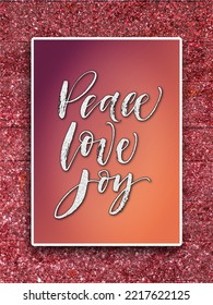 Peace Love Joy Christmas Sign