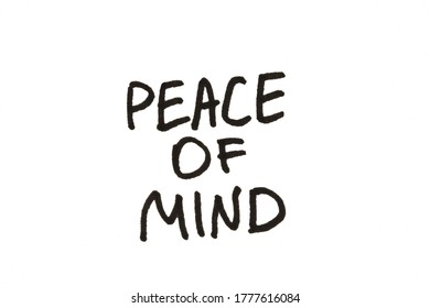 Peace Mind Handwritten On White Background Stock Illustration ...