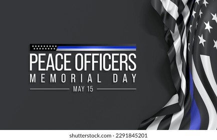 Peace Officers Memorial Day is celebrated on May 15 of each year in United states that pays tribute to the local, state, and federal officers who have died or disabled, in line of duty. 3D Rendering - Powered by Shutterstock