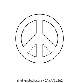 Peace Symbol Sign Illustration Hippie Shape Stock Illustration 1457765261