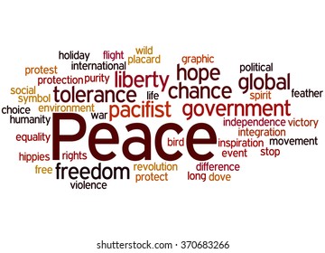 Peace Word Cloud Concept On White Stock Illustration 370683266 ...