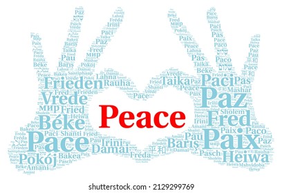 Peace Word Cloud In Different Languages 