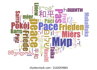 Peace Word Cloud In Different Languages