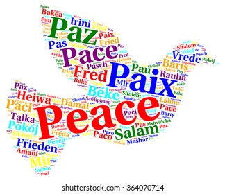 Peace Word Cloud In Different Languages 