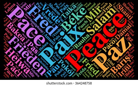 Peace Word Cloud In Different Languages