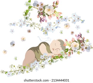 86 Baby sleeping on shoulder Stock Illustrations, Images & Vectors ...