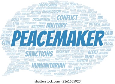 Peacemaker Word Cloud.  Made With Text Only.