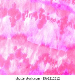 Peach Wallpaper Dots .Tie Dye Painting Art. Pink Wallpaper Dots .Magenta Tie Dye Dirty Banner. Decorative Simple Blobs. Modern Watercolour Cloth. Craft Messy Background.