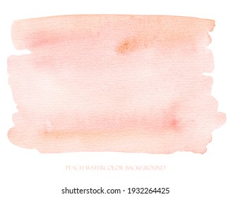 Peach Watercolor Splash Abstract Blush Watercolour Background