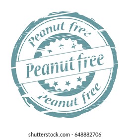 Peanut Free Grunge Stamp.