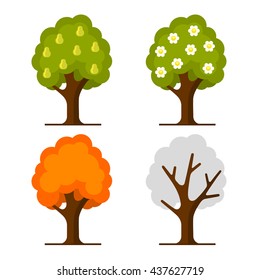 Pear Tree Set White