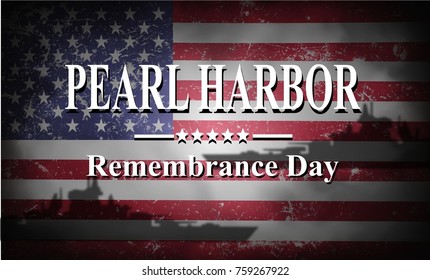 Pearl Harbor Remembrance, background with ships - Powered by Shutterstock