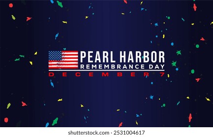  Pearl Harbor Remembrance Day December 7 background Vector Illustration - Powered by Shutterstock