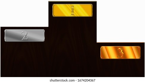 Pedestal First Second Third Places Rating Stock Illustration 1674204367 ...