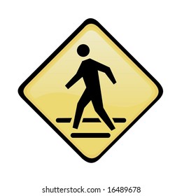 Traffic Road Signs Pedestrian Crossing Ahead Stock Vector (Royalty Free ...