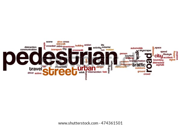 Pedestrian word cloud\
concept