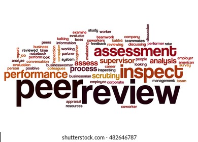 Peer review word cloud concept